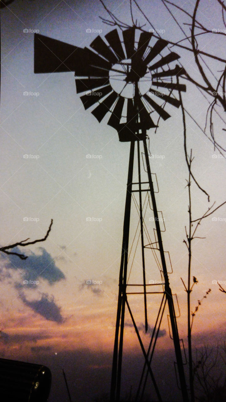 Random Windmill at Sunset