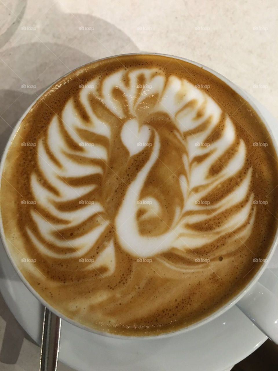 Latte art made by Paul