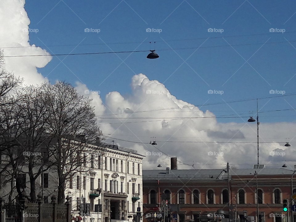 nature wild clouds sky blue white weather storm heaven view