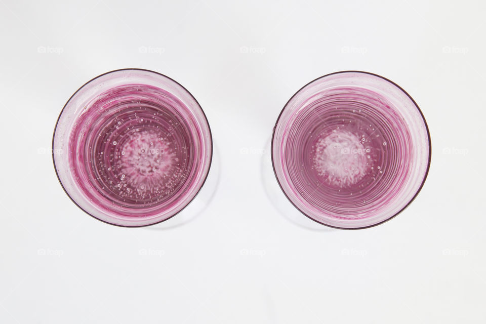 Elevated view of drink in glass