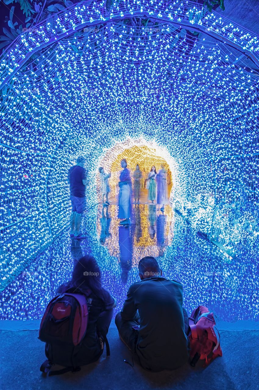 Visitors enjoy at light up 2020 festival in Thailand