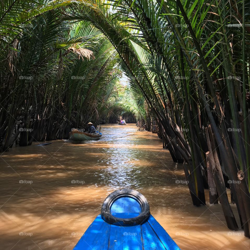 Canoeing down the Mekong delta 