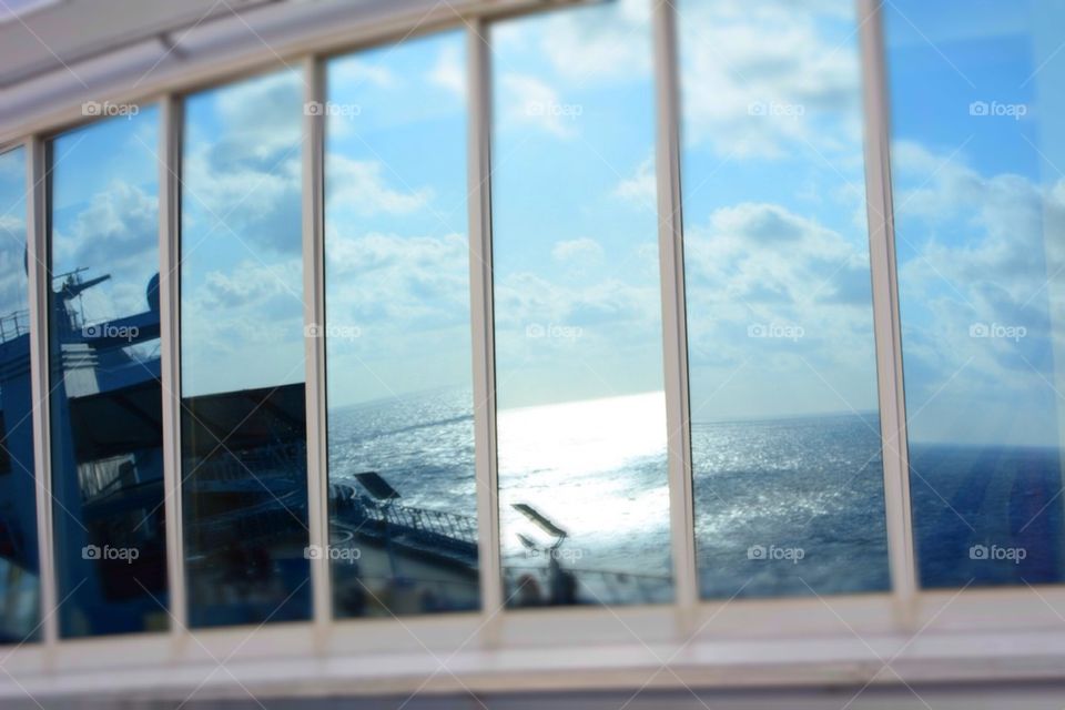 Cruise ship reflection