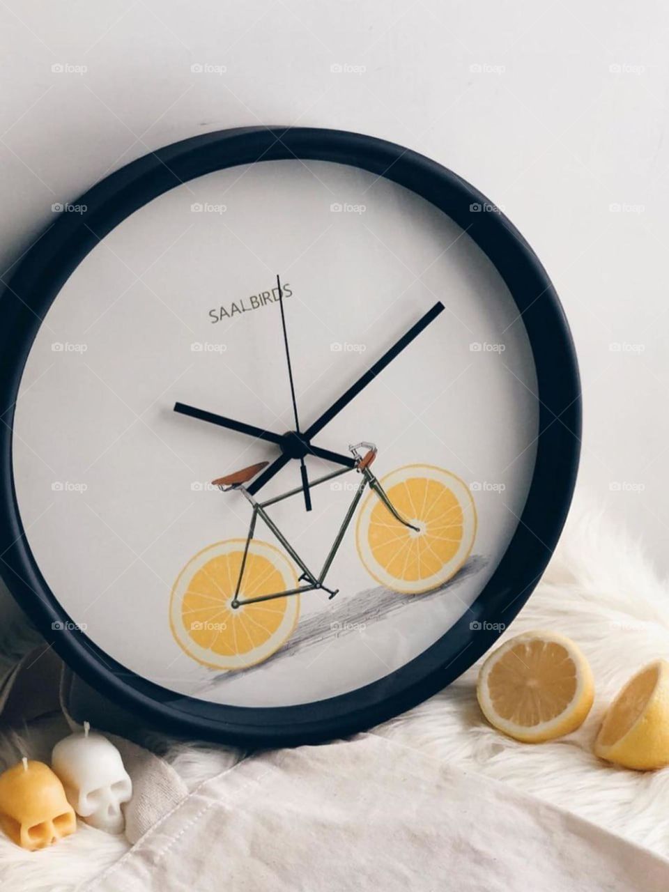 A lonely bicycle in the clock