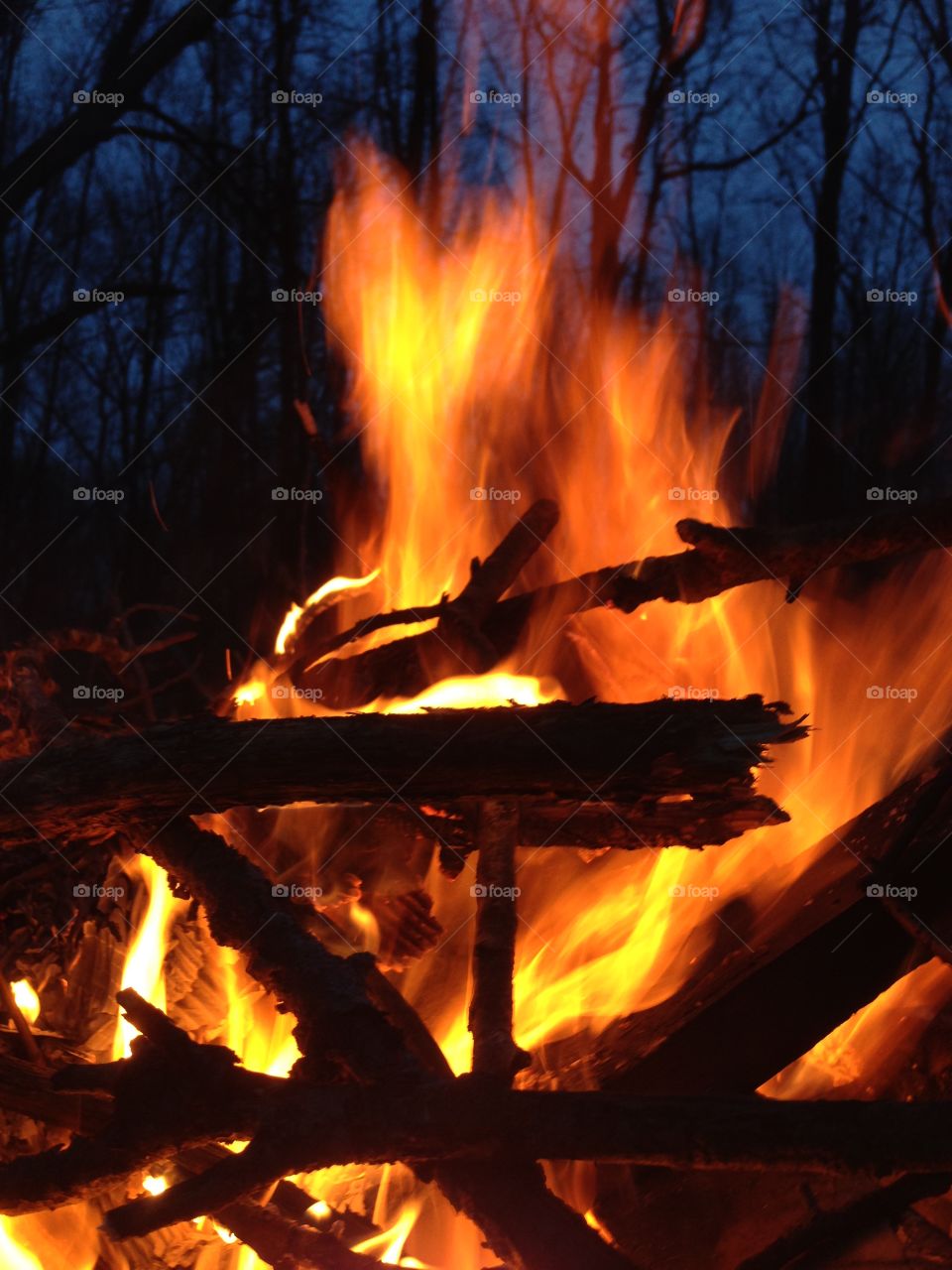 Great picture of a local bomb fire on a warm michigan night
