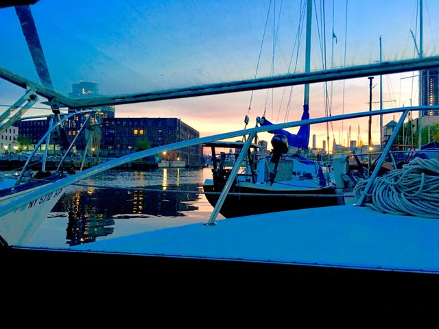 The sun has set over Newtown Creek in Long Island City, Queens, NY and the night is near. This picture was taken in the Spring of 2019. Hypnotic Productions