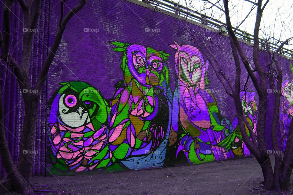 purple graffiti