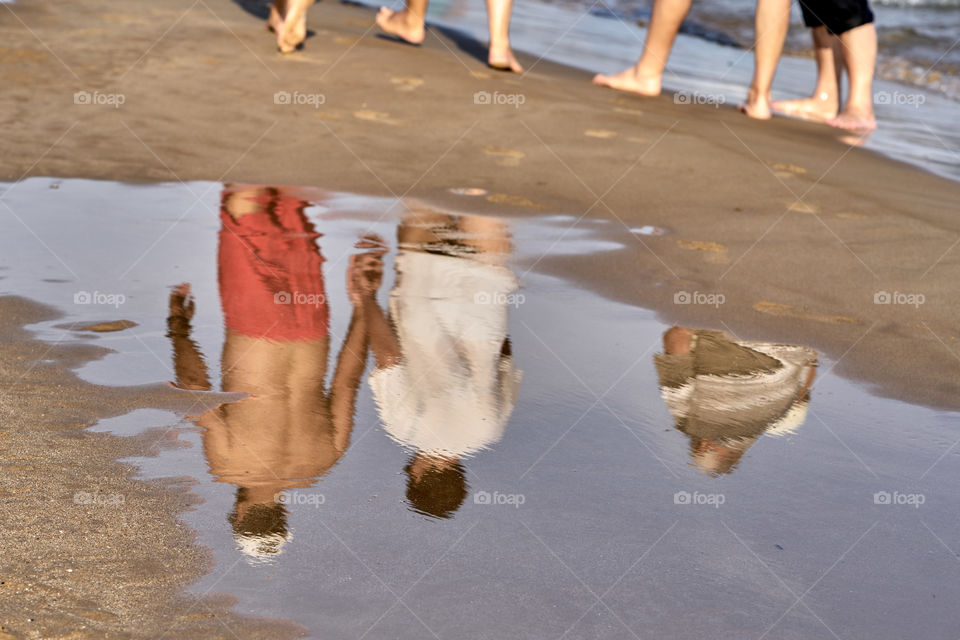 Walking by the seaside 