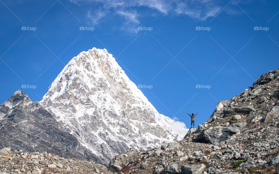 Adventure Mountain at Tsho rolpa Lake, Dolakha, Nepal.
