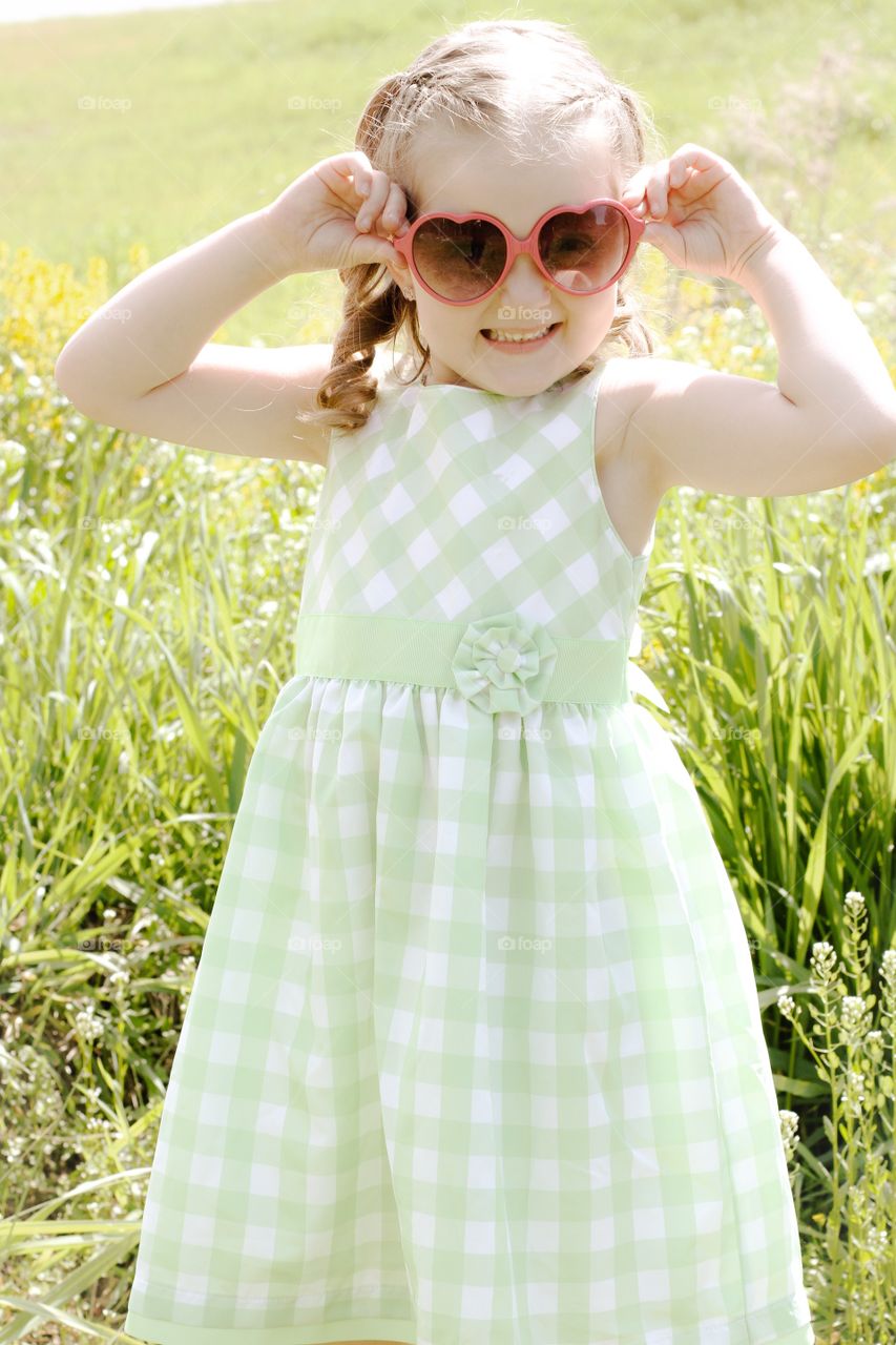 Little girl in a sundress