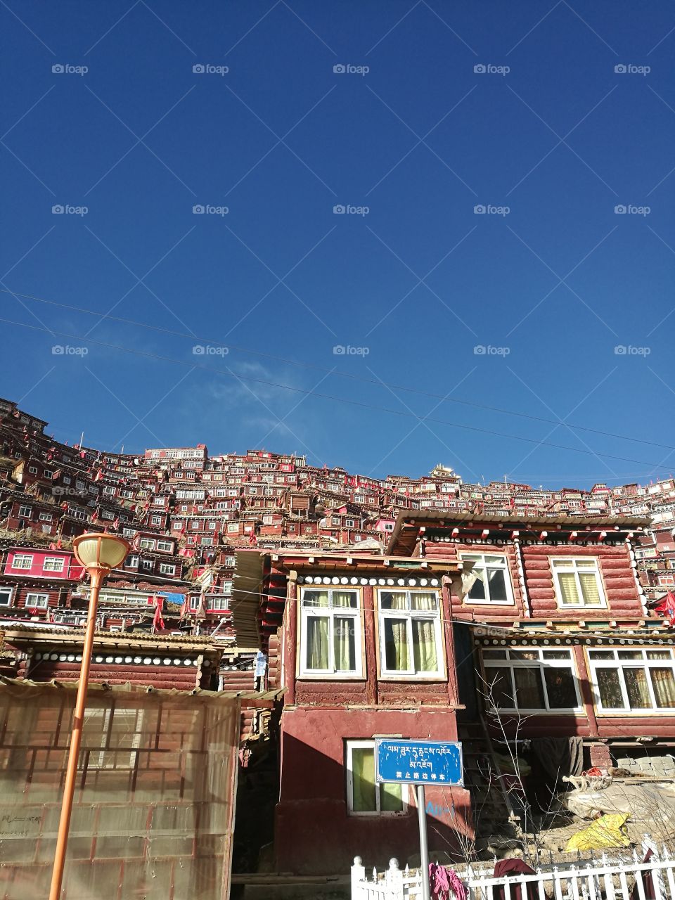 Se Da Buddhist Monastery and School in Sichuan Province, China.

Se Da is currently the largest Tibetan Buddhist school in the world and not open to westerners.