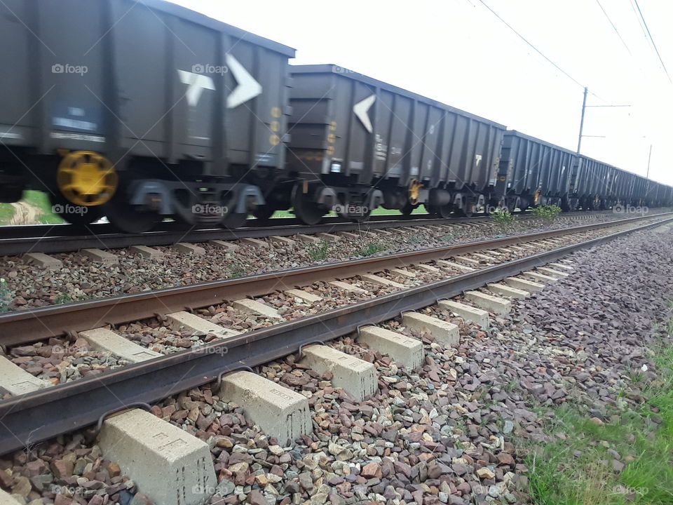A beautiful display of a train passes by Zonke township.
