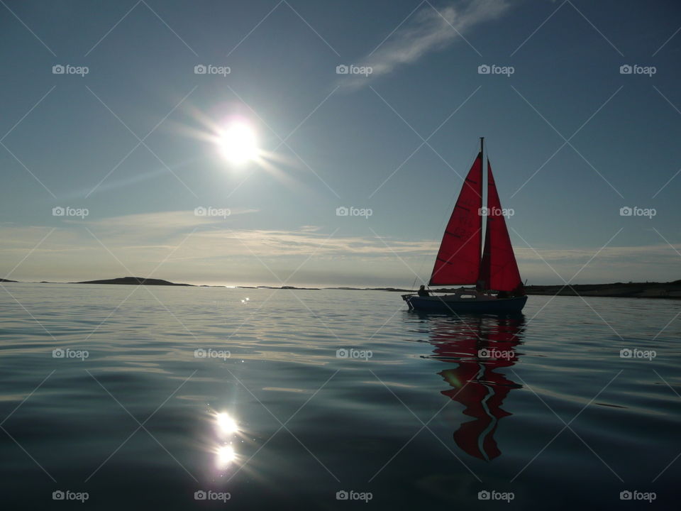 red sails in the sunset