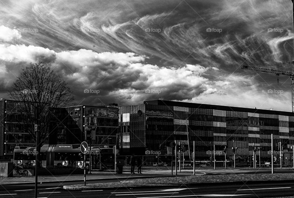 Malmö. Some dramatic clouds over Malmö university