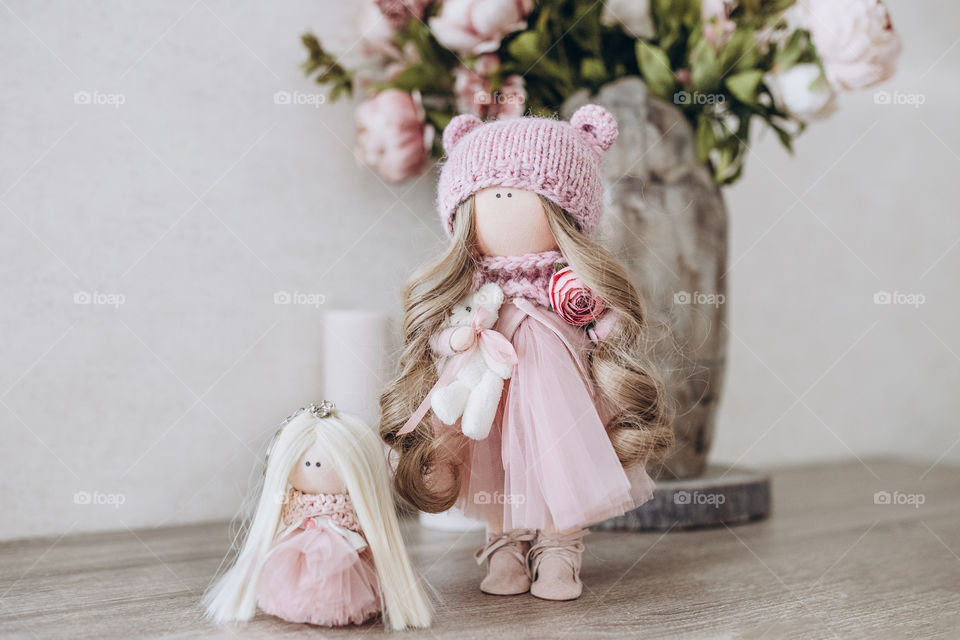 Pink decor dolls
