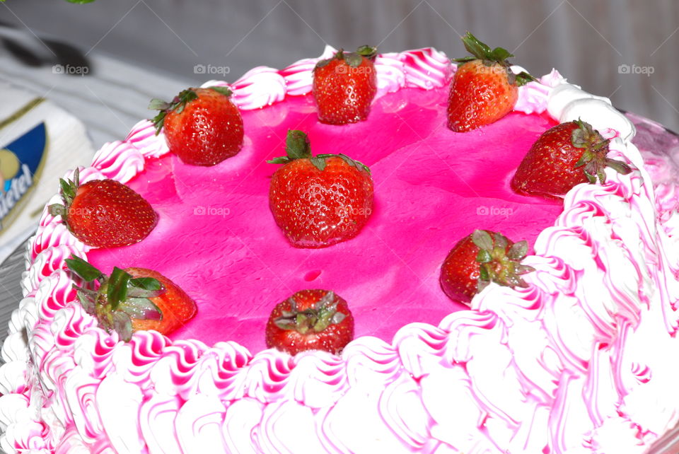 bolo cake morango strawberry