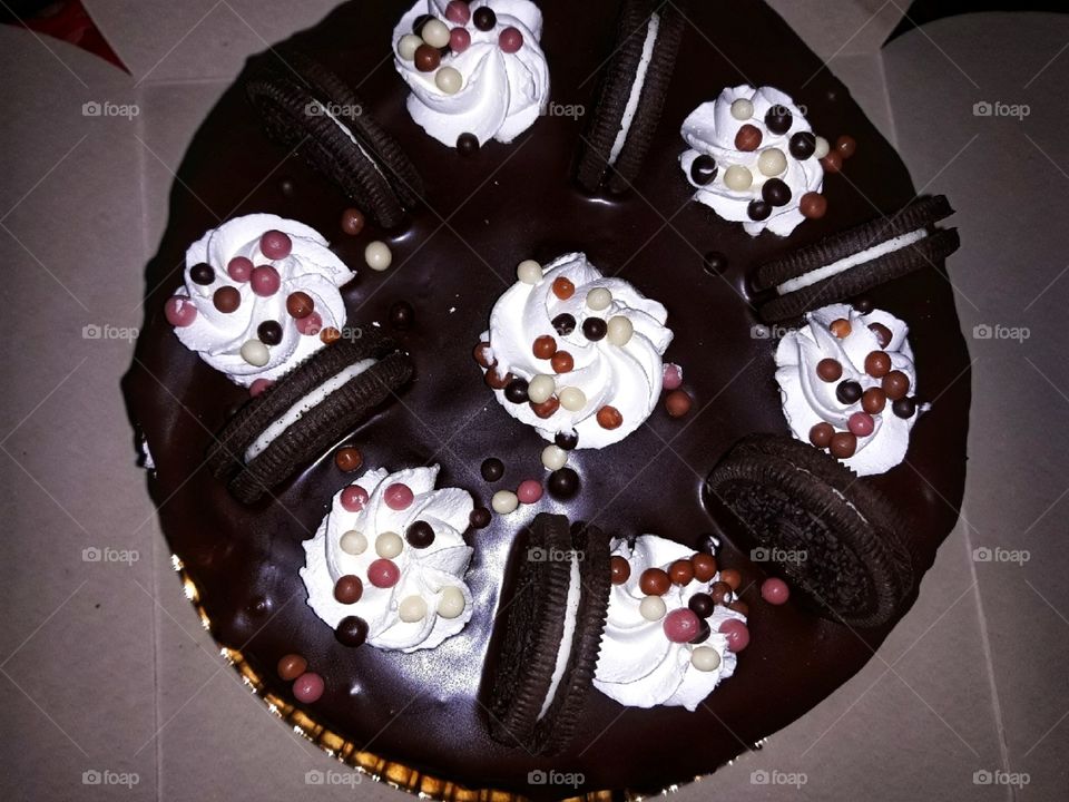 Oreo cake from above