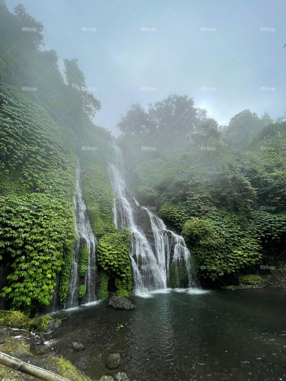 Waterfall keep fresh the lake