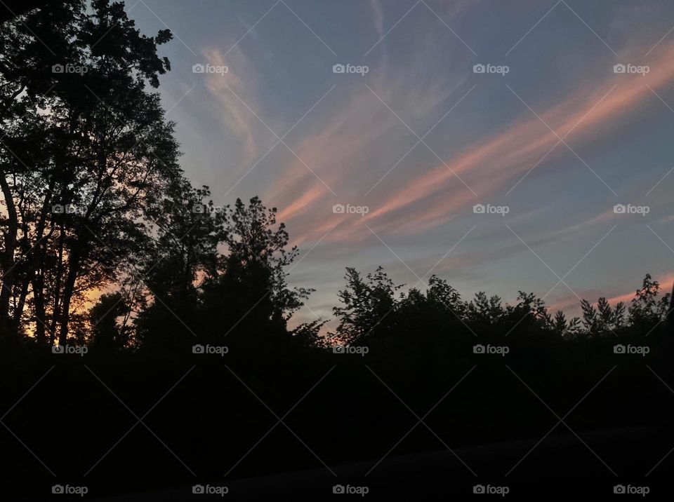 Beautiful summer evening sky 