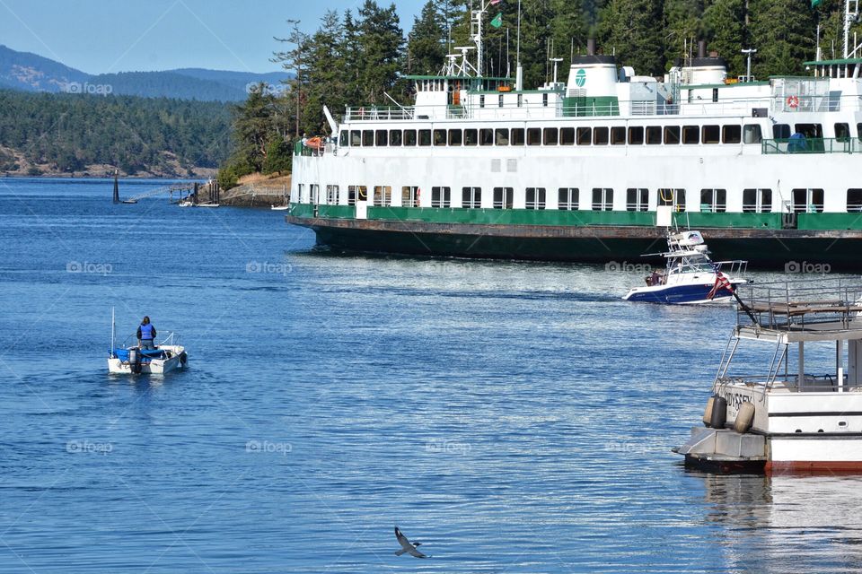 Ferry in the harbor