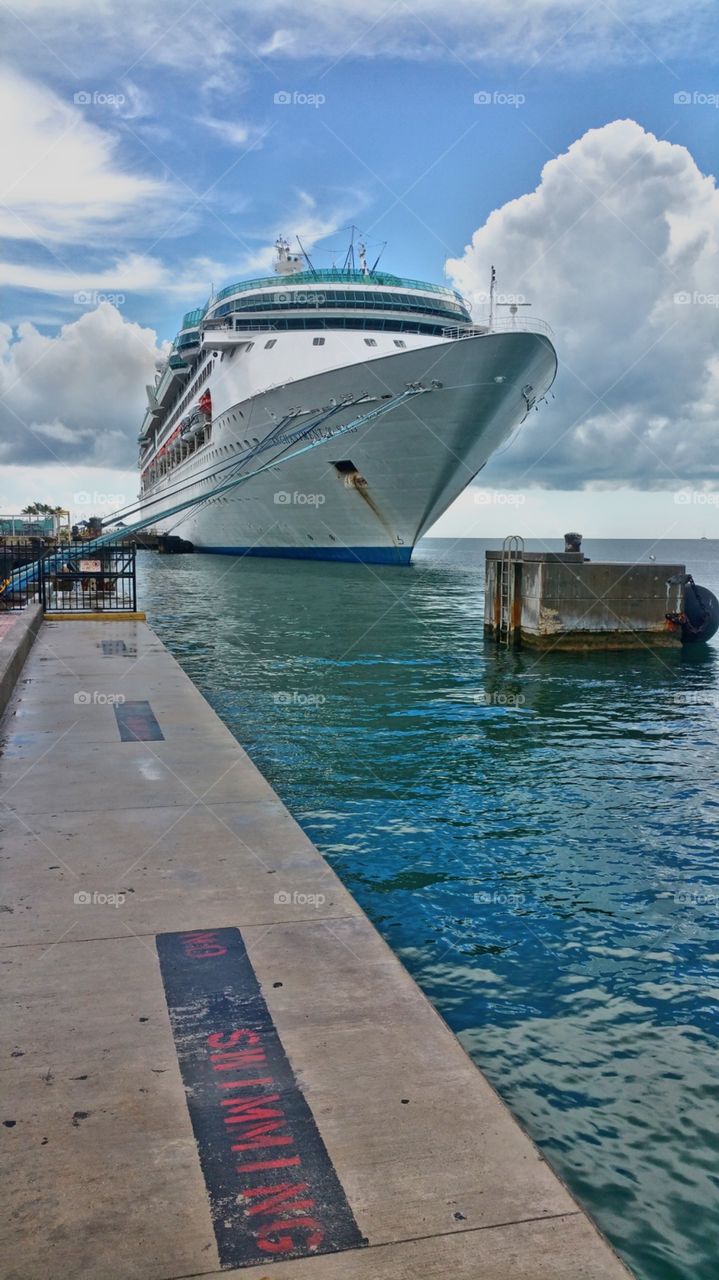 Royal Caribbean ship docked at Port of Key West Florida
