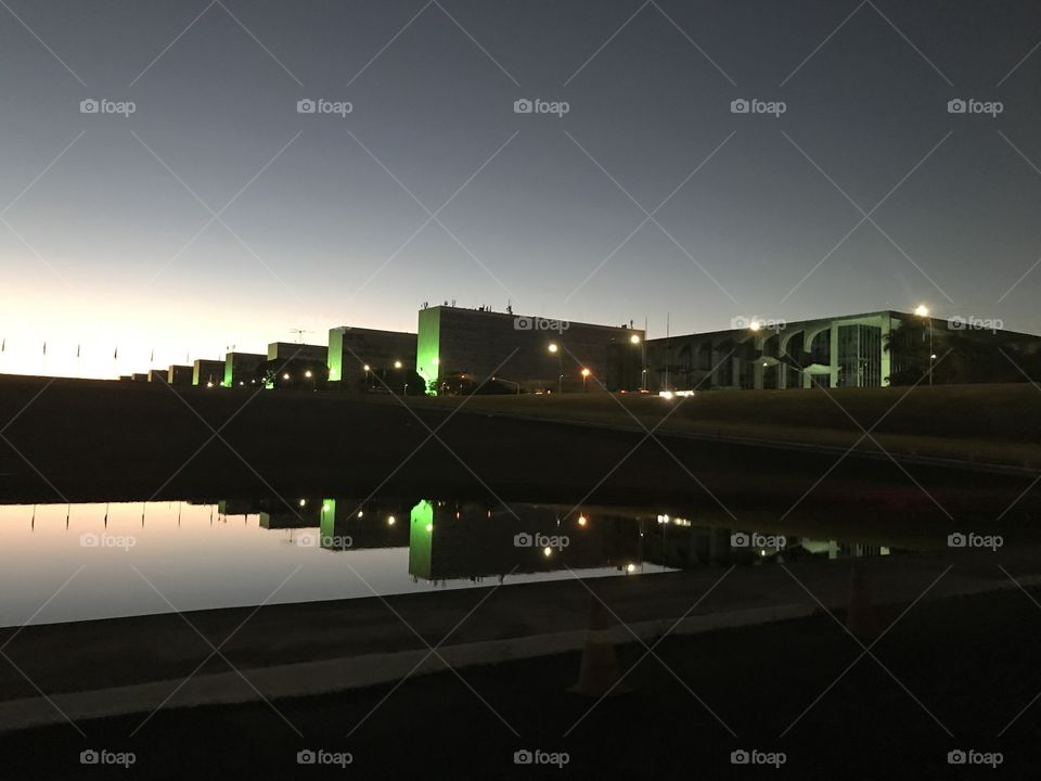 Partial view of the Esplanade of the Ministries in Brasilia -Federal District