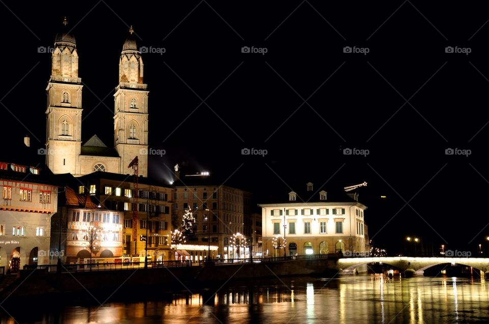 Zurich at night