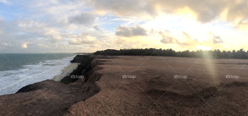 Sunset on Brazilian coastline