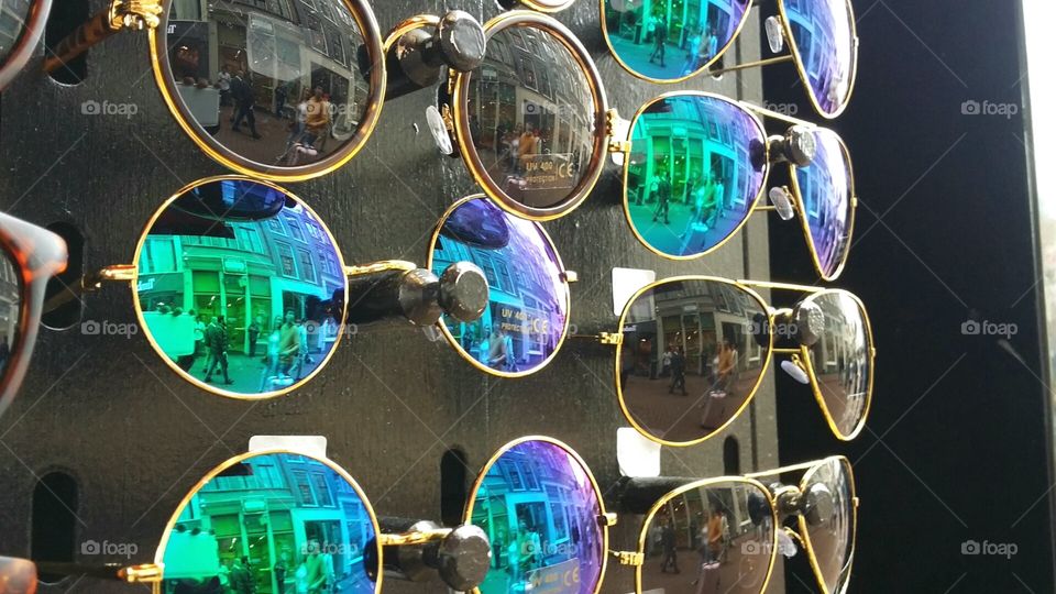 Reflections on sunglasses