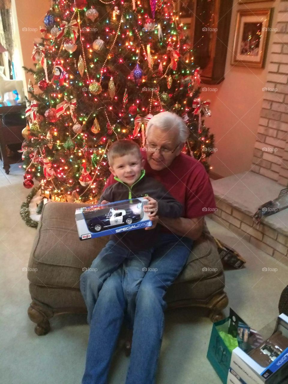 Christmas Day with grandpa