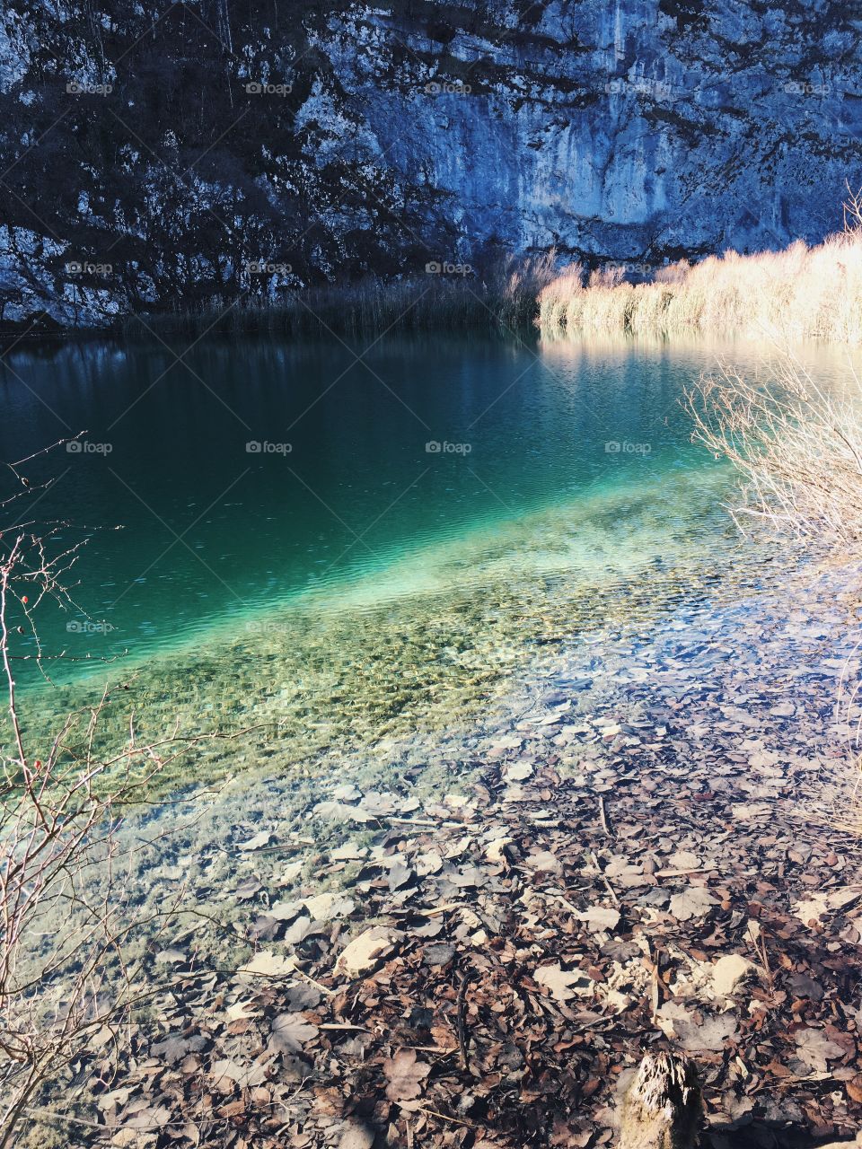 Emerald Green Waters of Plitvica Lakes in Croatia