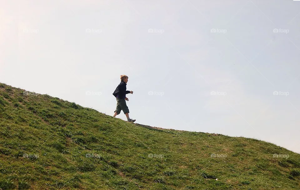 Landscape, Sky, Outdoors, People, One