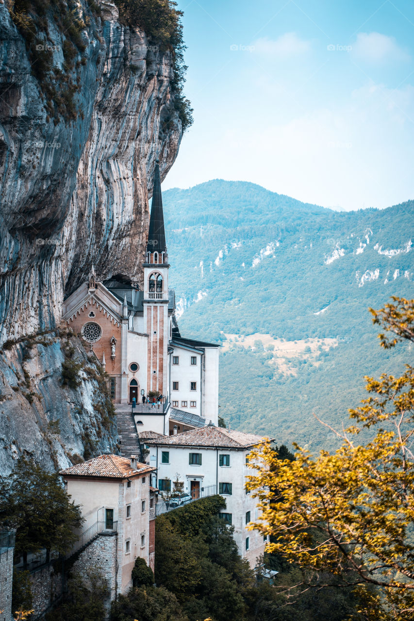 Church in the mountain rock