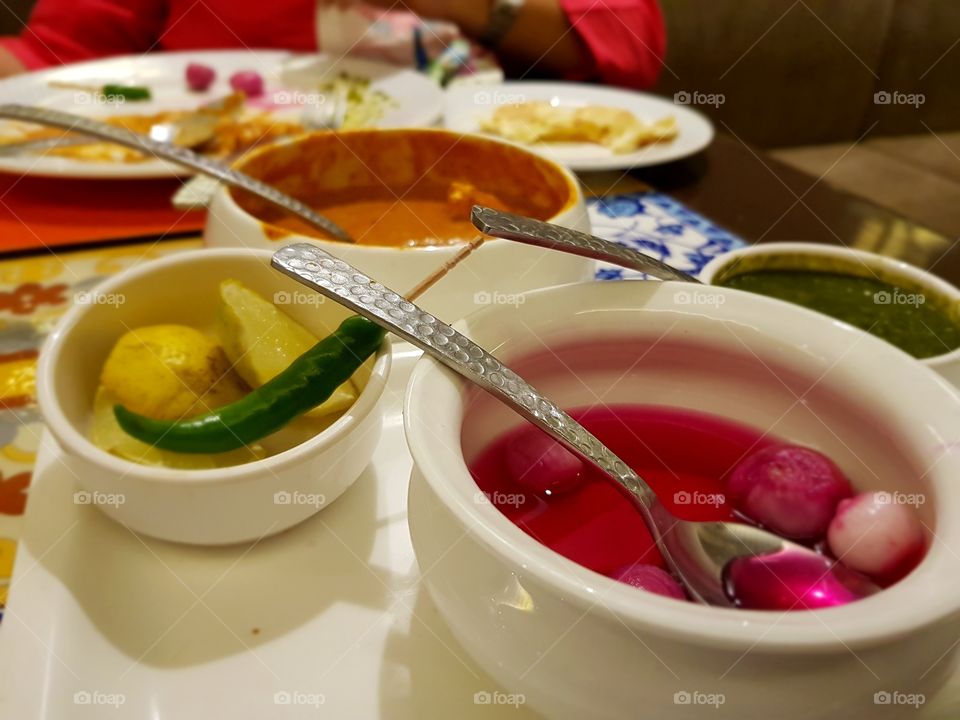 Dining in a restaurant