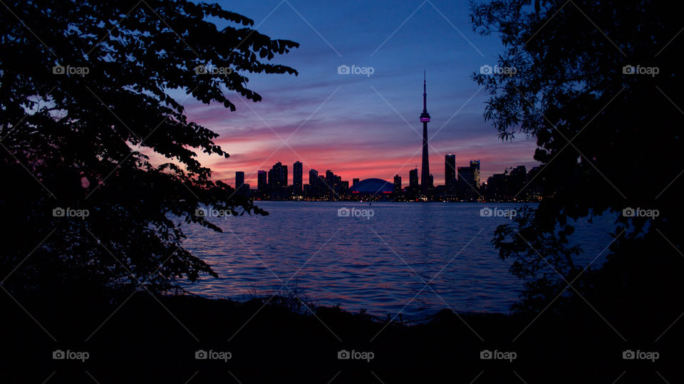 Toronto skyline as seen from Toronto Island