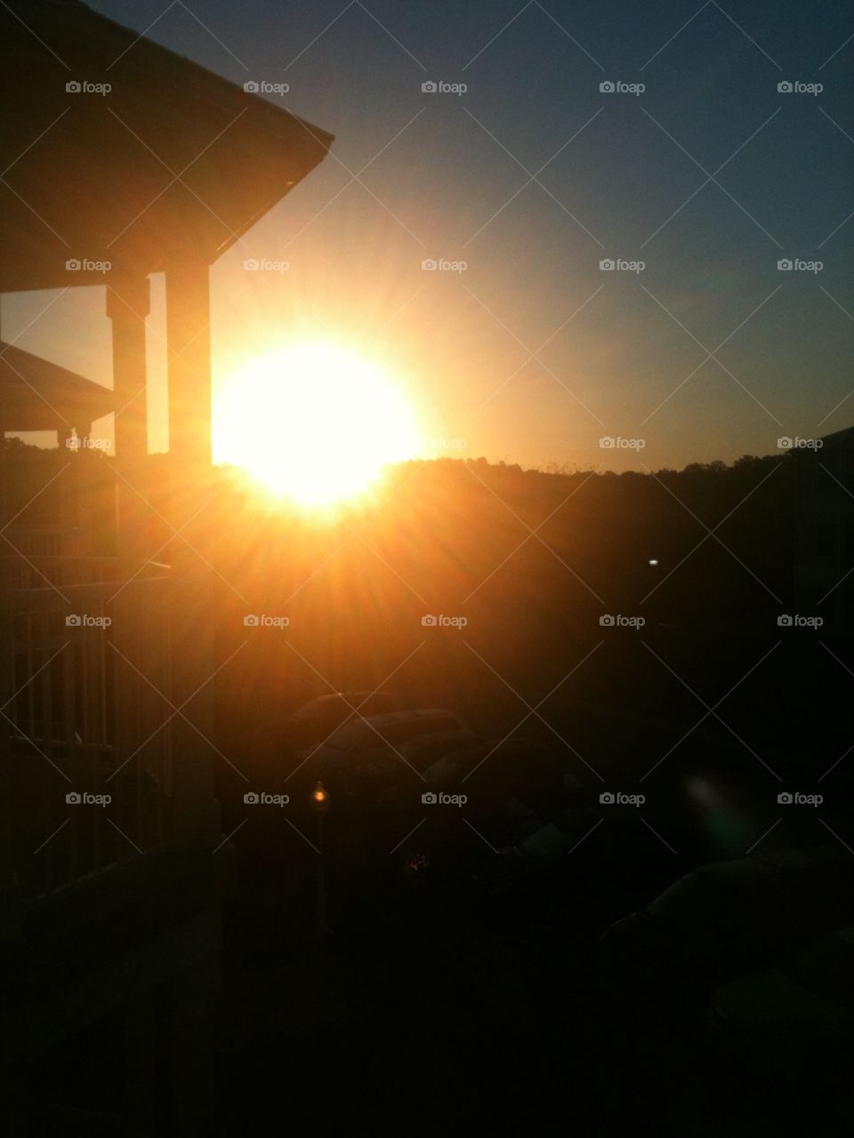 Texas Sun. Big Texan sunset in Hill Country
