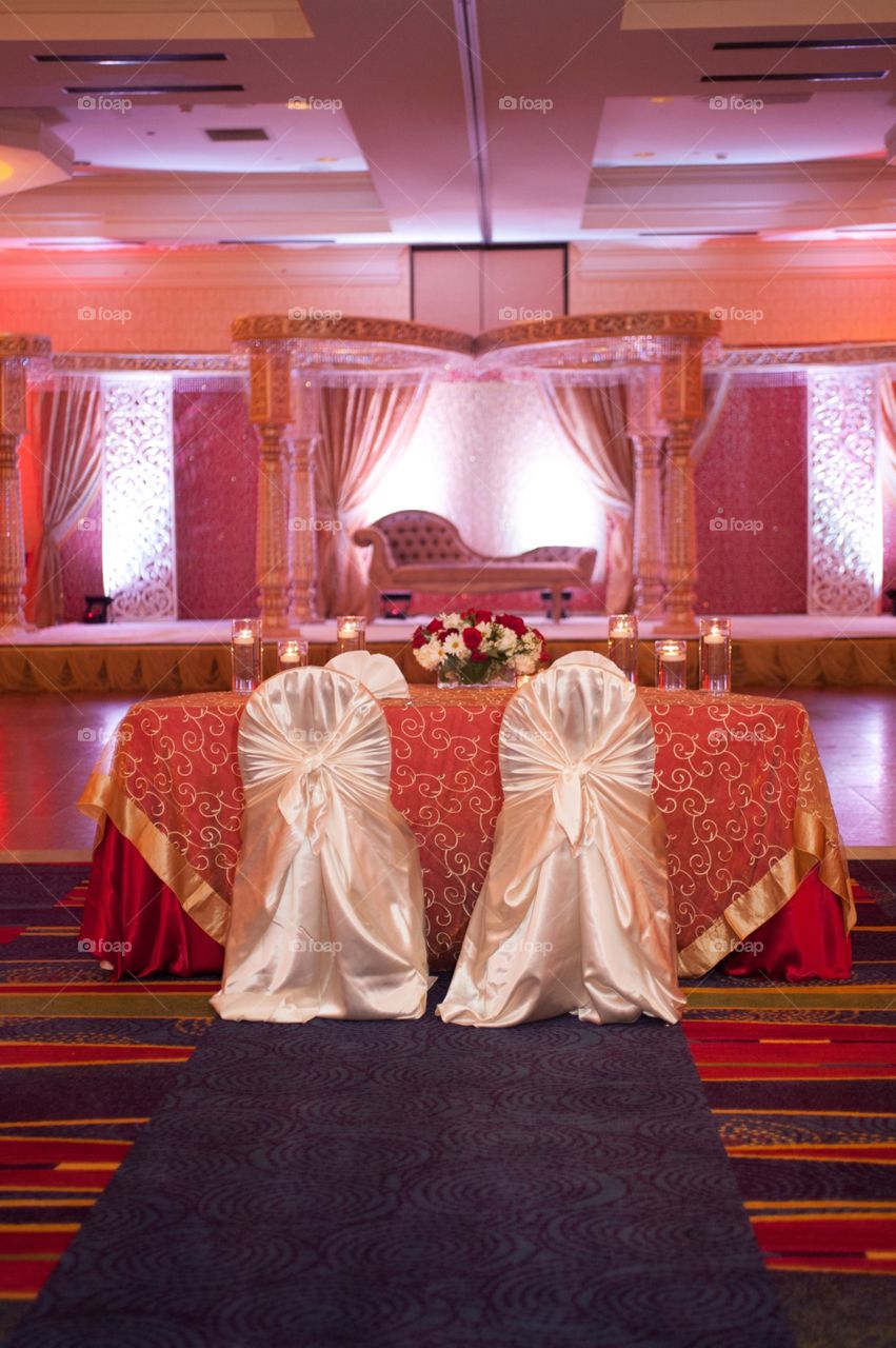 Indian wedding reception