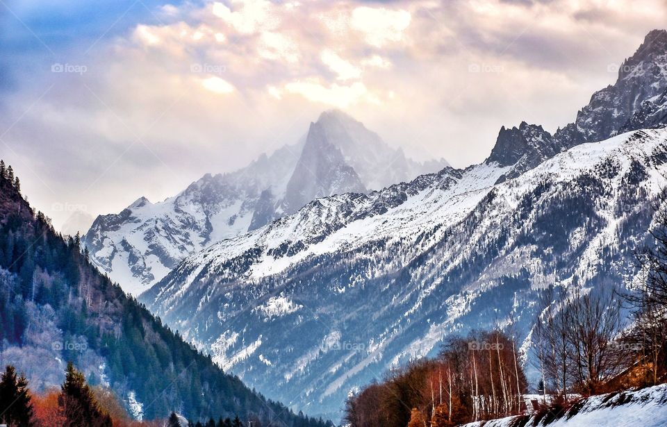 alps by winter
