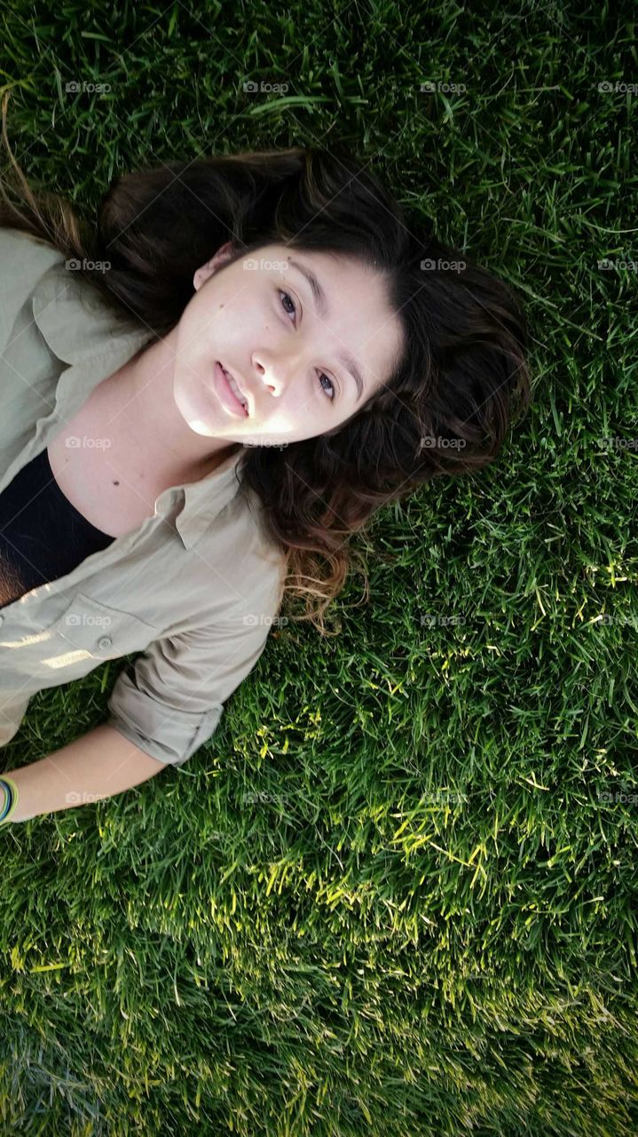 girl on grass