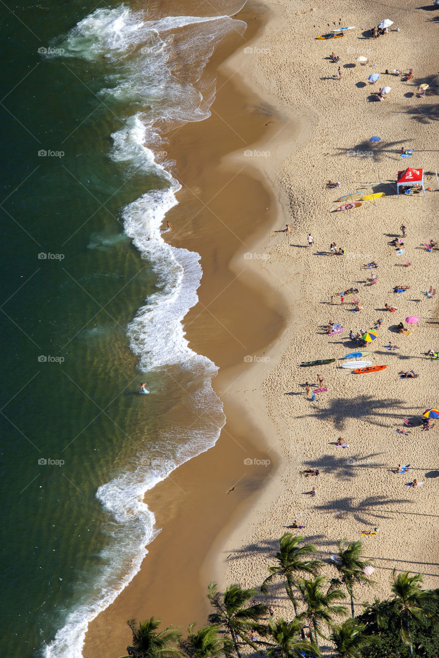 Beach in Rio de Janeiro,  aerial view