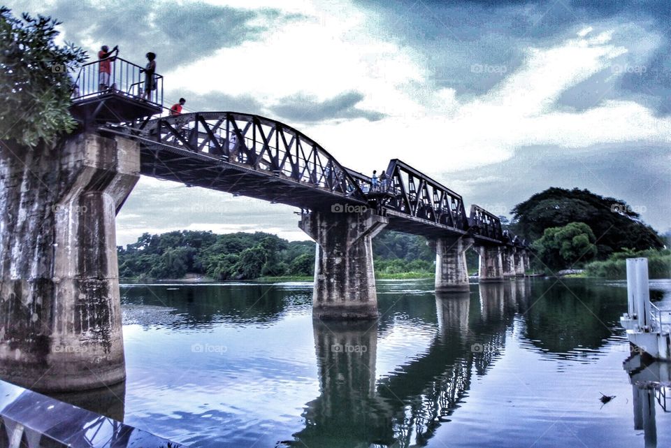 The River Kwai Bridge, Kanjanaburi Thailand.