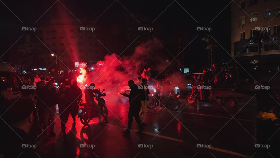 Morocco fans celebrations