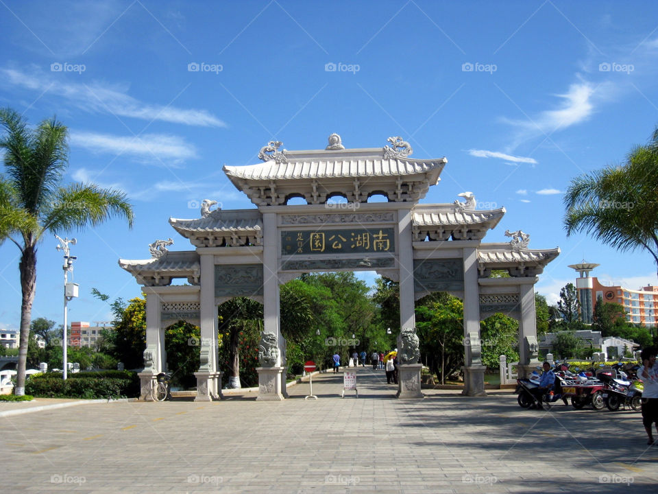 sky china gate entrance by mengzishiliu