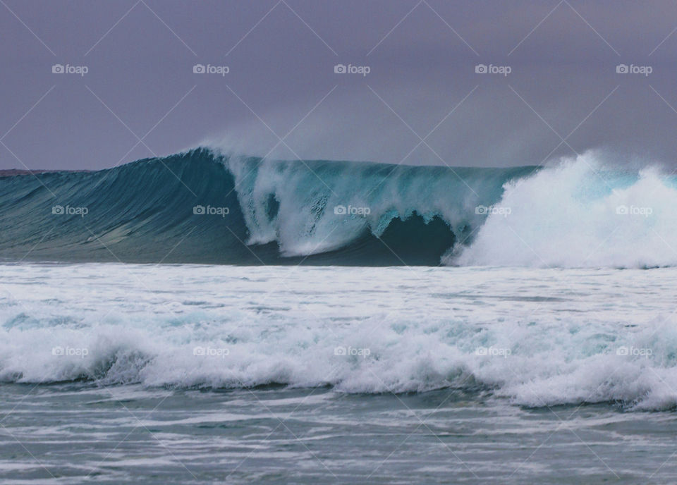 View of waves during storm