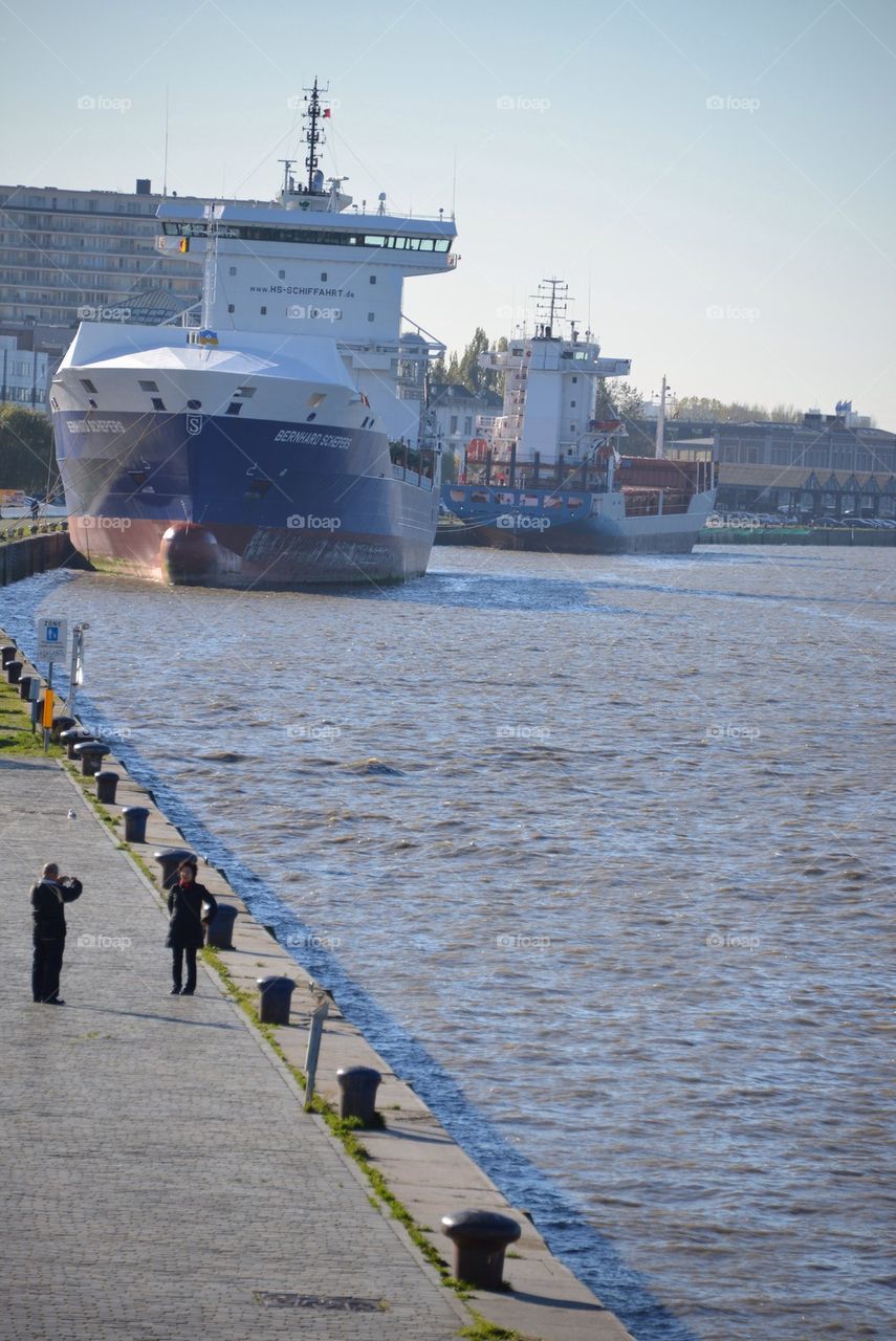 Ships at the quay