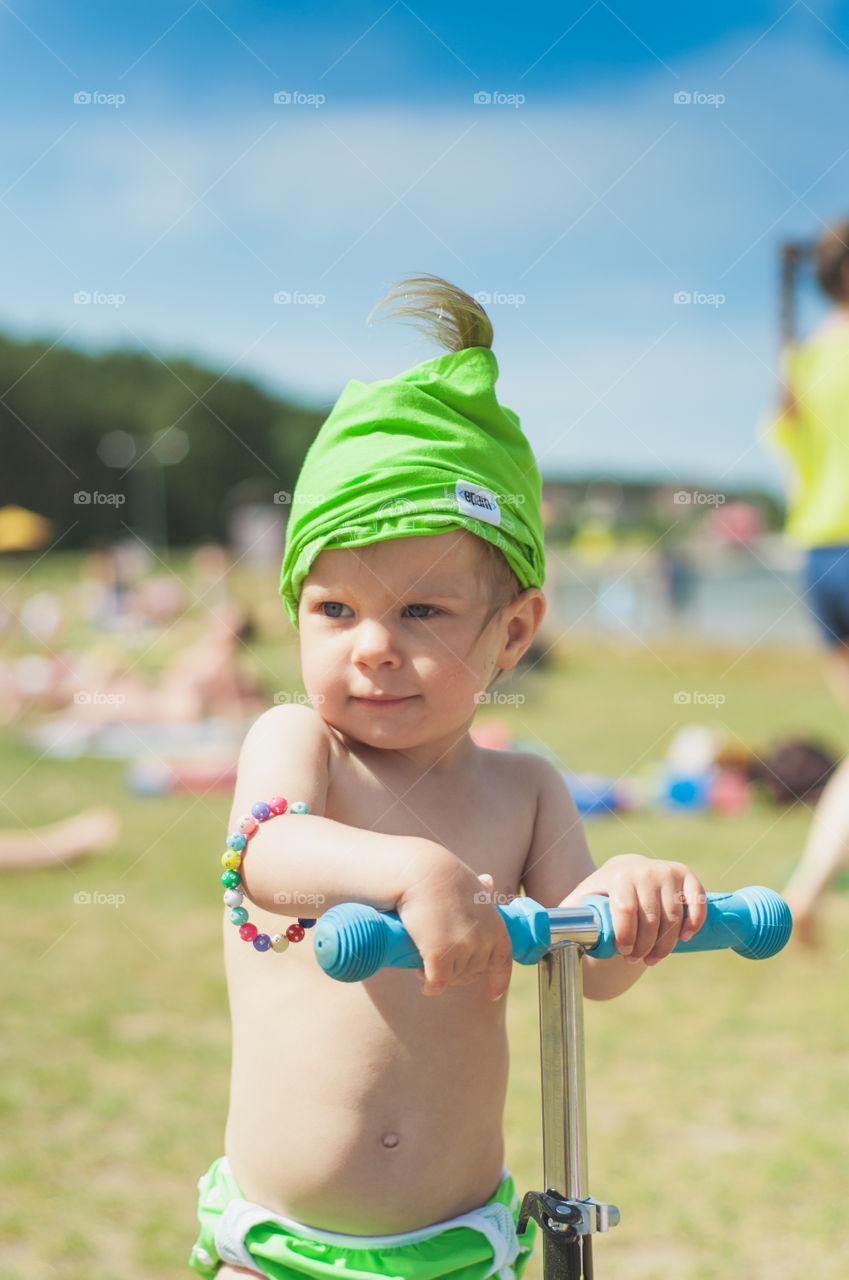 Small girl on the beach 