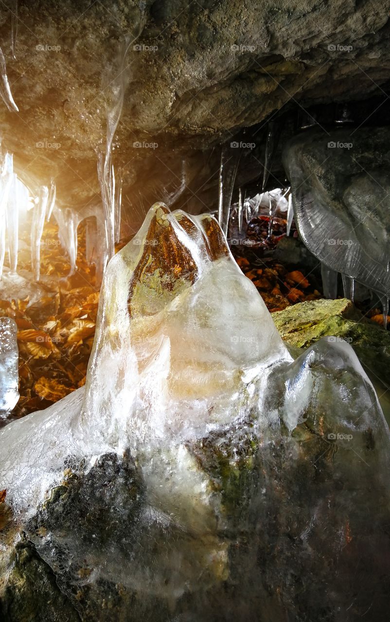 Eis Eiszapfen Natur sun Schnee Höhle