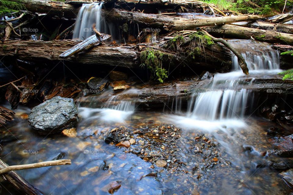 Beautiful double waterfall.