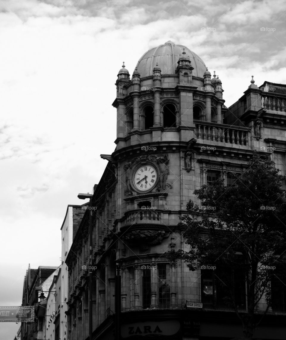 black and white architecture. old English architecture