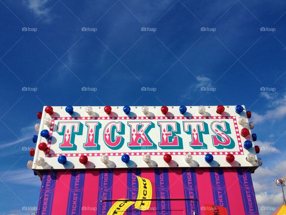 Ticket booth in a local fair